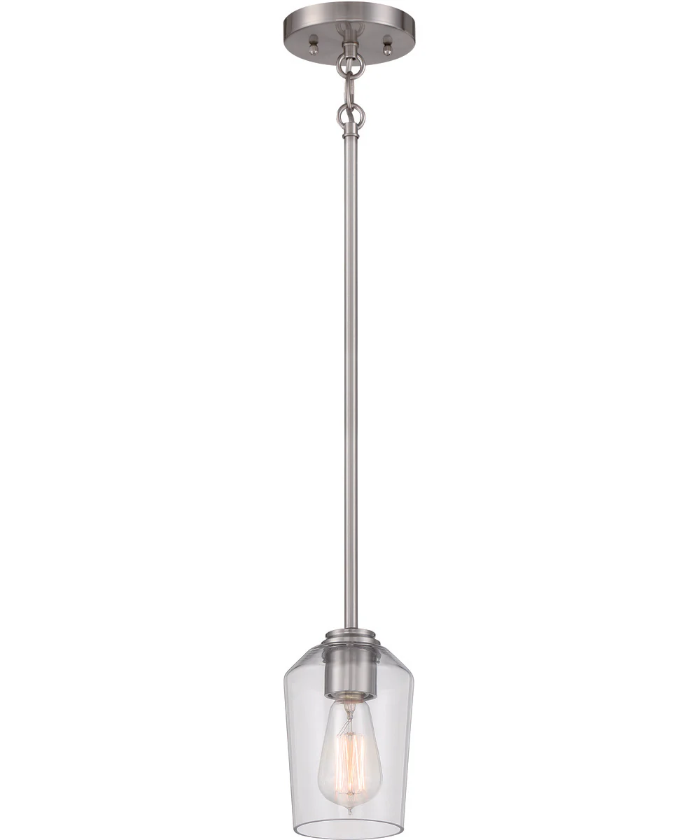 Shayna 1-Light Mini Pendant Brushed Polished Nickel - Image 2