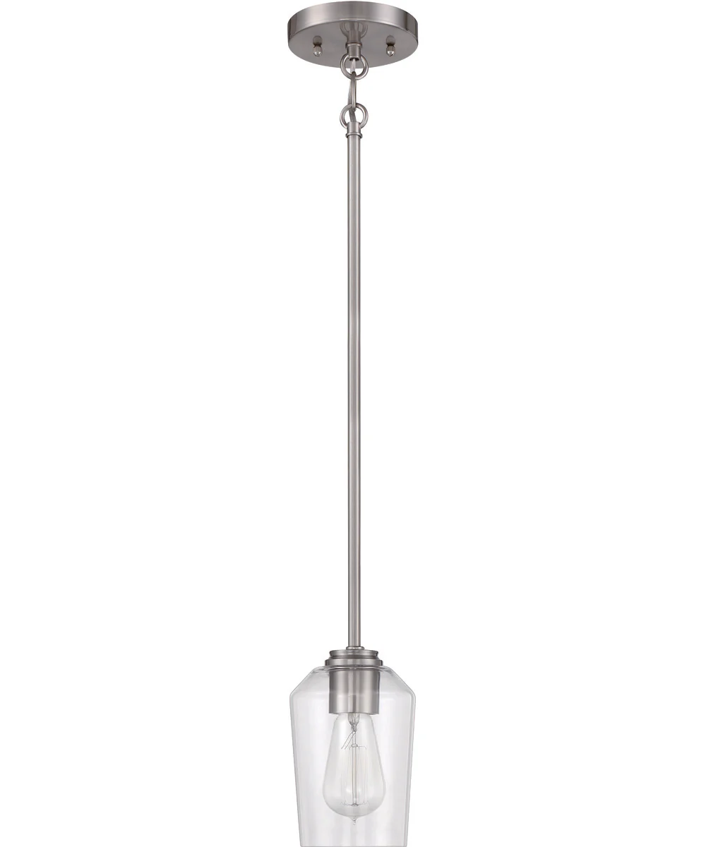Shayna 1-Light Mini Pendant Brushed Polished Nickel - Image 3