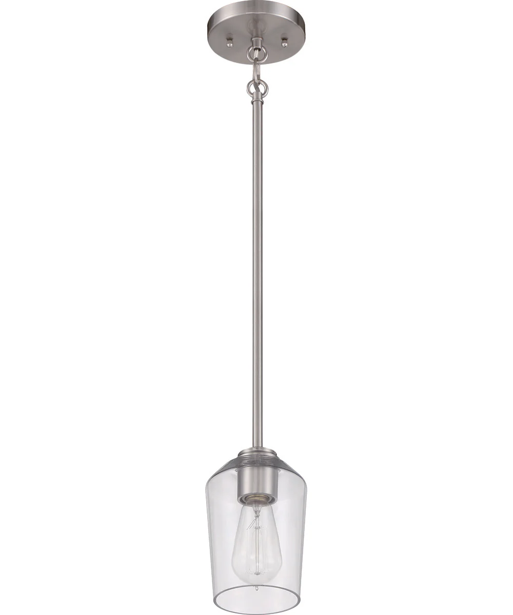 Shayna 1-Light Mini Pendant Brushed Polished Nickel - Image 4