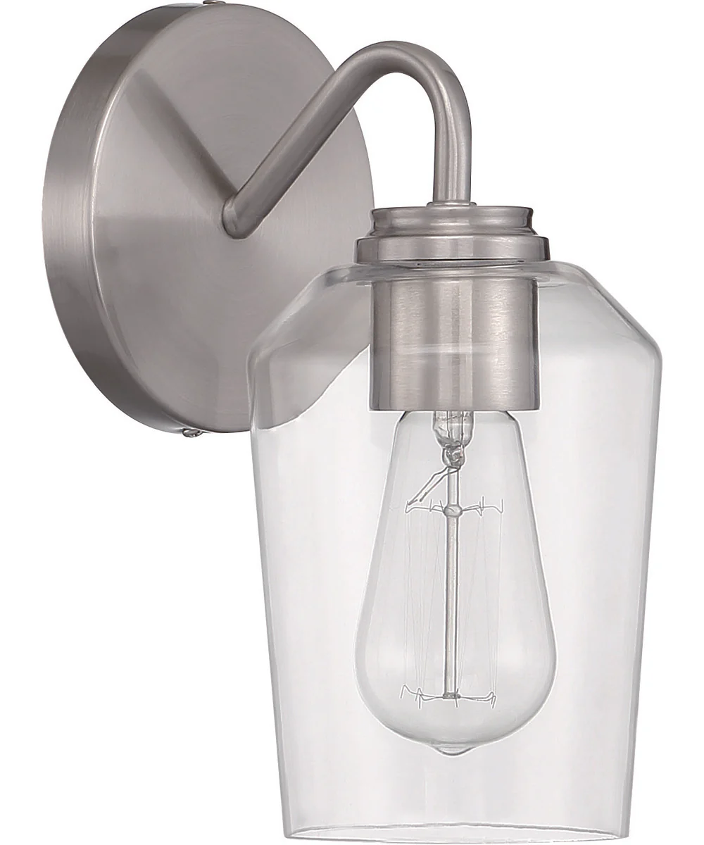 Shayna 1-Light Wall Sconce Brushed Polished Nickel