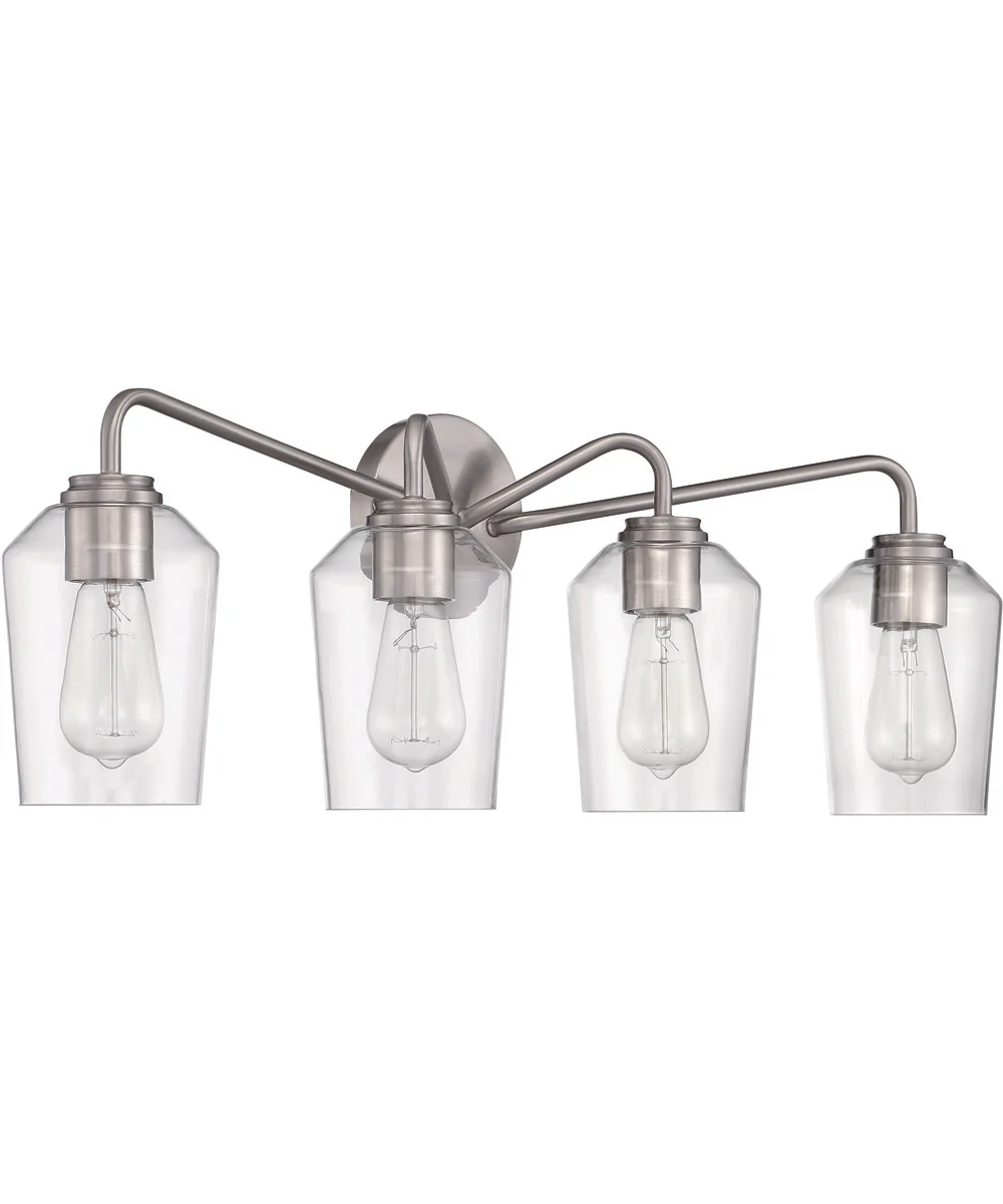 Shayna 4-Light Vanity Brushed Polished Nickel