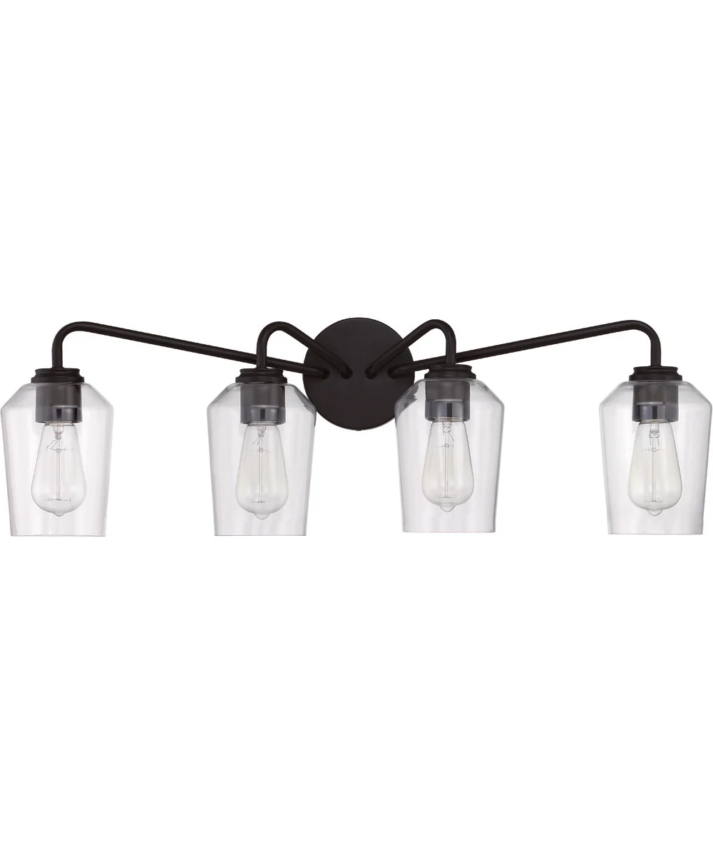 Shayna 4-Light Vanity Flat Black - Image 3