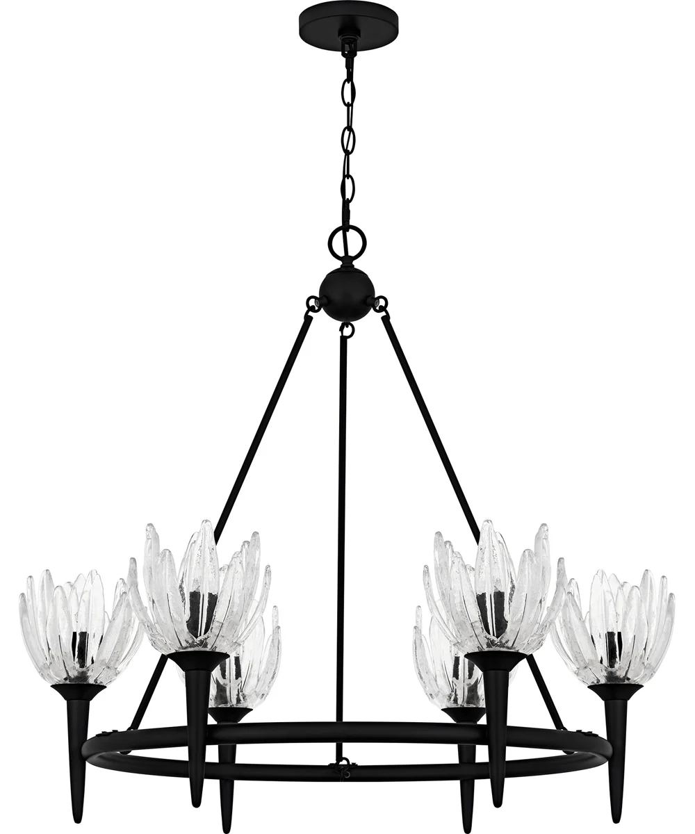 Shea 6-light Chandelier Matte Black - Image 2