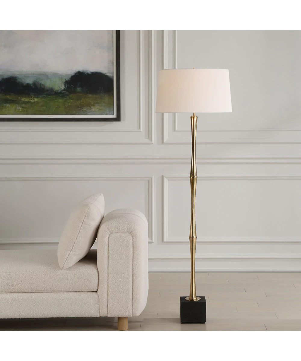 Shino Antique Brass Floor Lamp - Image 2