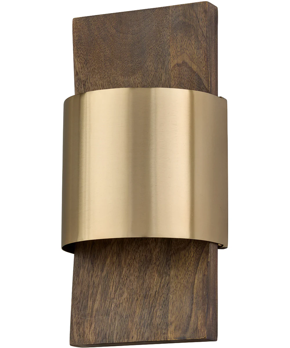 Sidney 1-Light Sconce Nordic Wood and Matte Brass