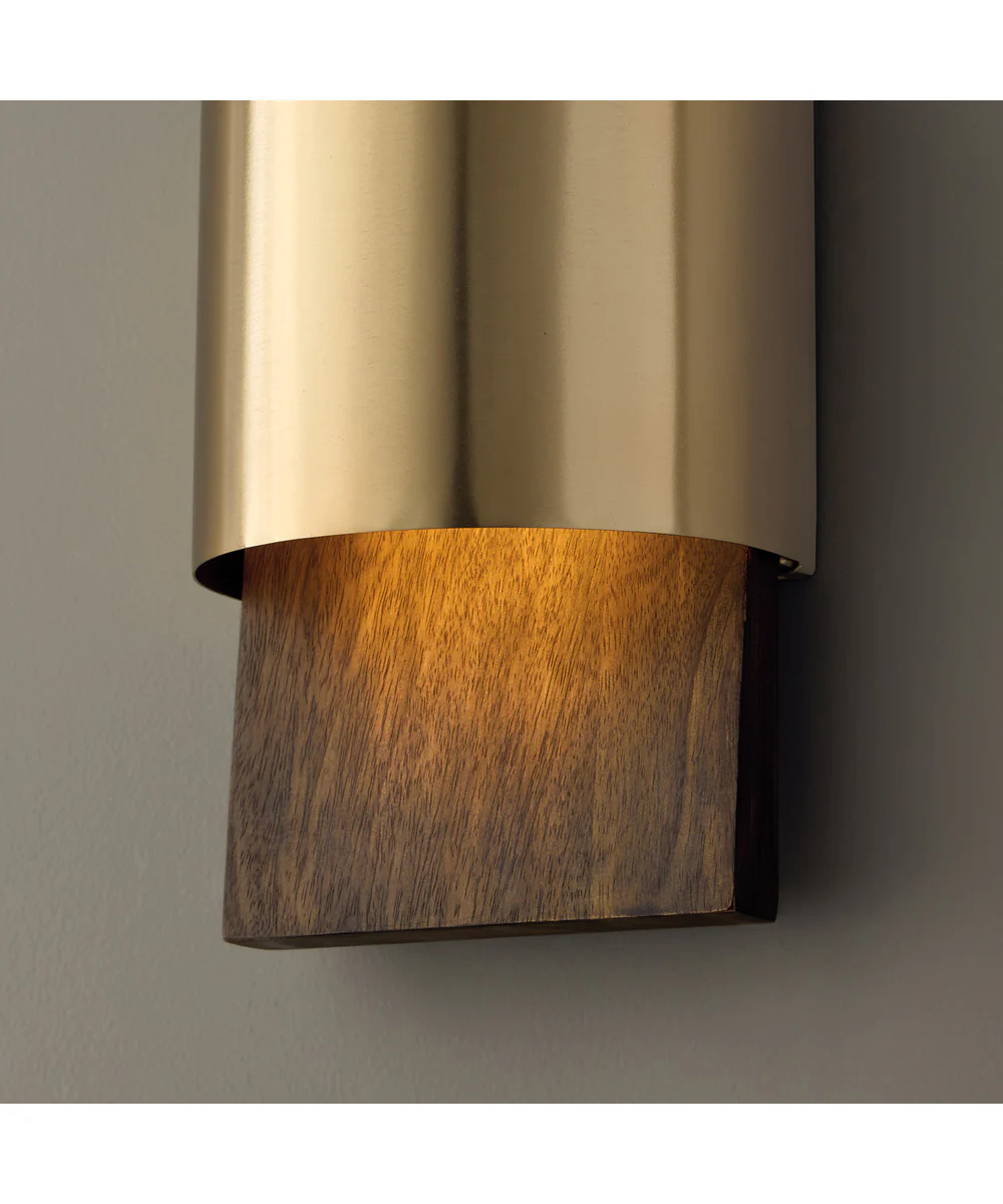 Sidney 1-Light Sconce Nordic Wood and Matte Brass - Image 2