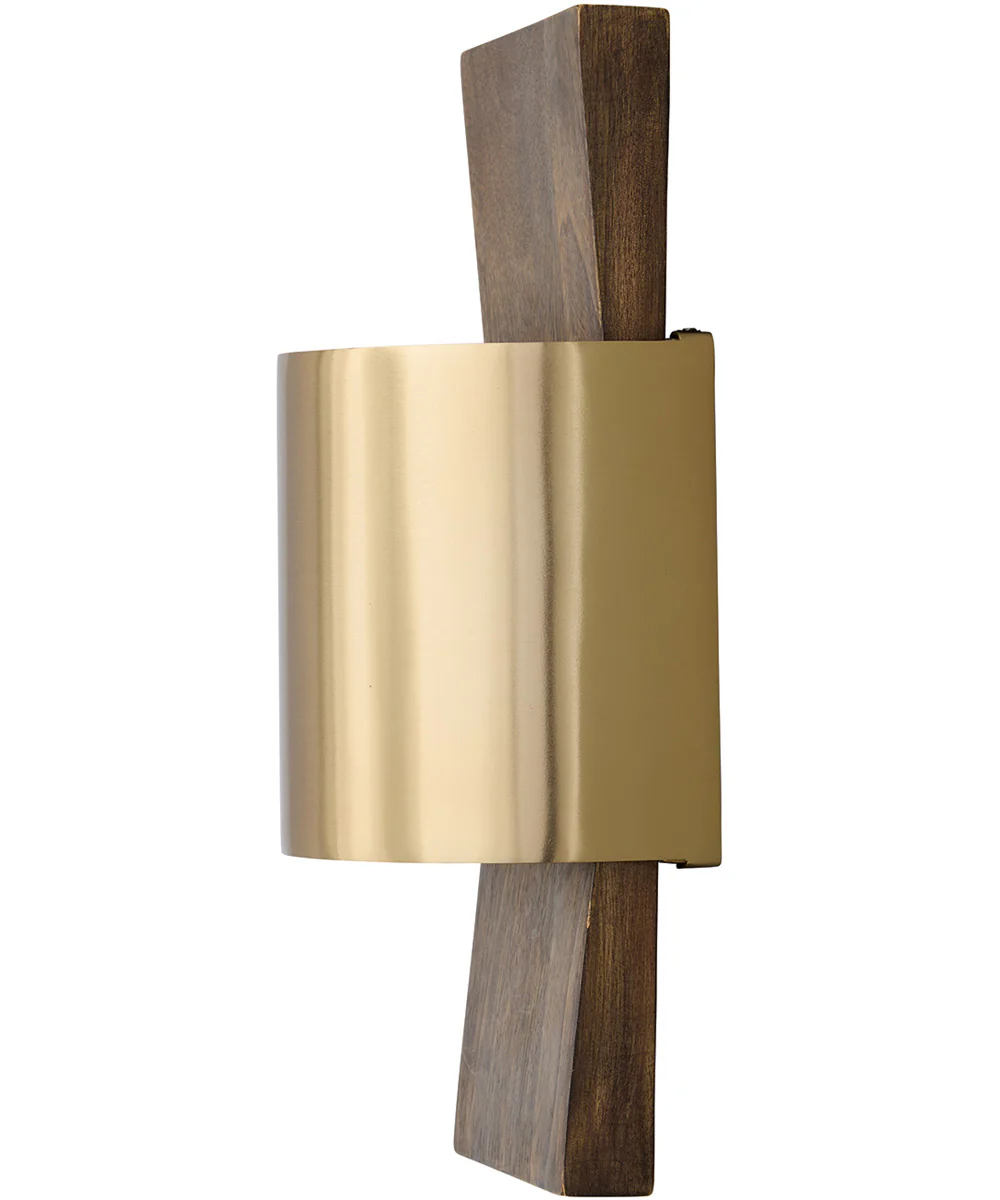 Sidney 1-Light Sconce Nordic Wood and Matte Brass - Image 3