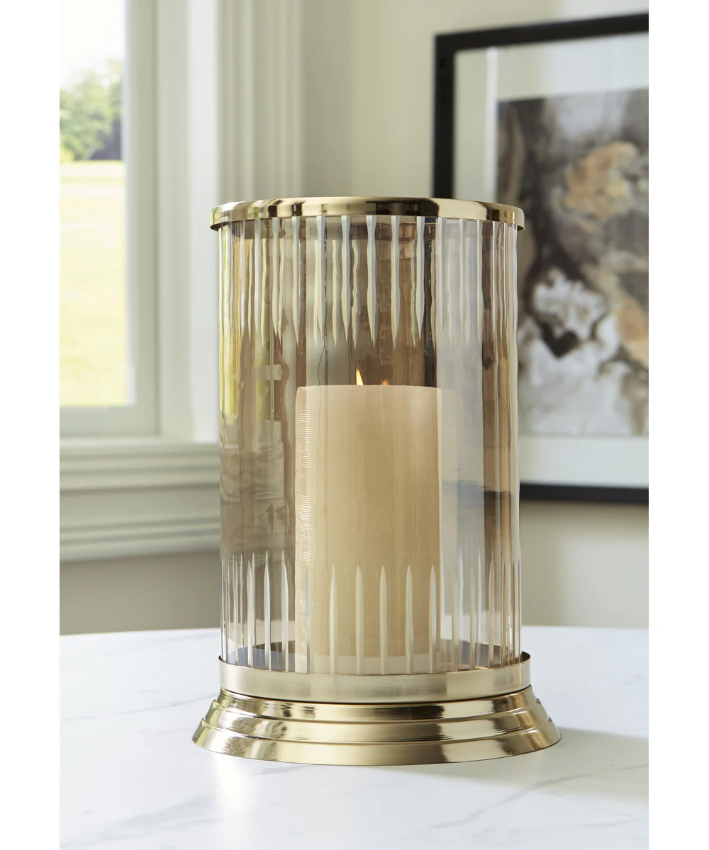 Aavinson Candle Holder Amber/Gold - Image 2