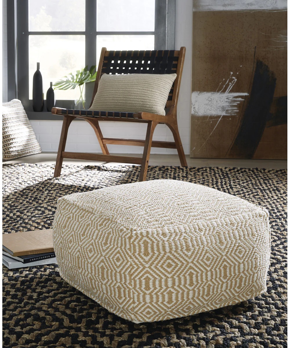 Adamont Pouf Tan/Ivory - Image 2