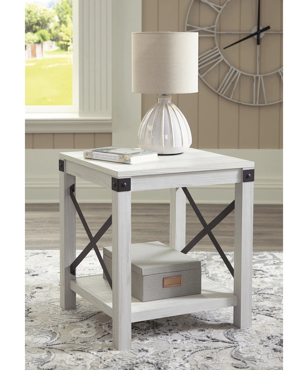 Bayflynn Square End Table Whitewash