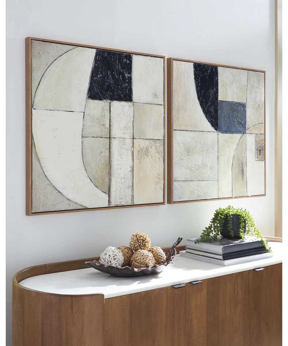 Bexlen Wall Art Set Set of 2 Tan/Taupe/Black - Image 2