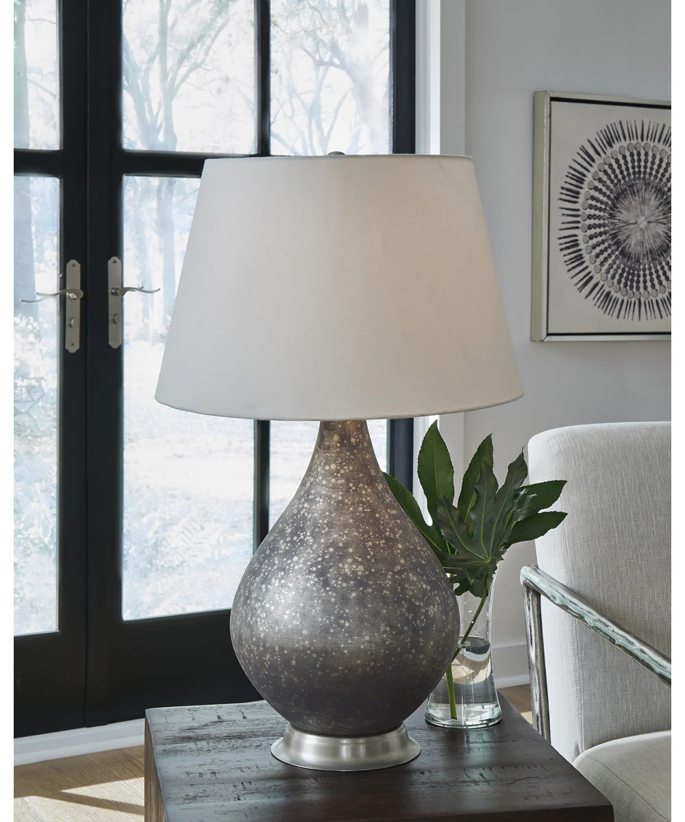 Bluacy Glass Table Lamp Antique Gray - Image 2