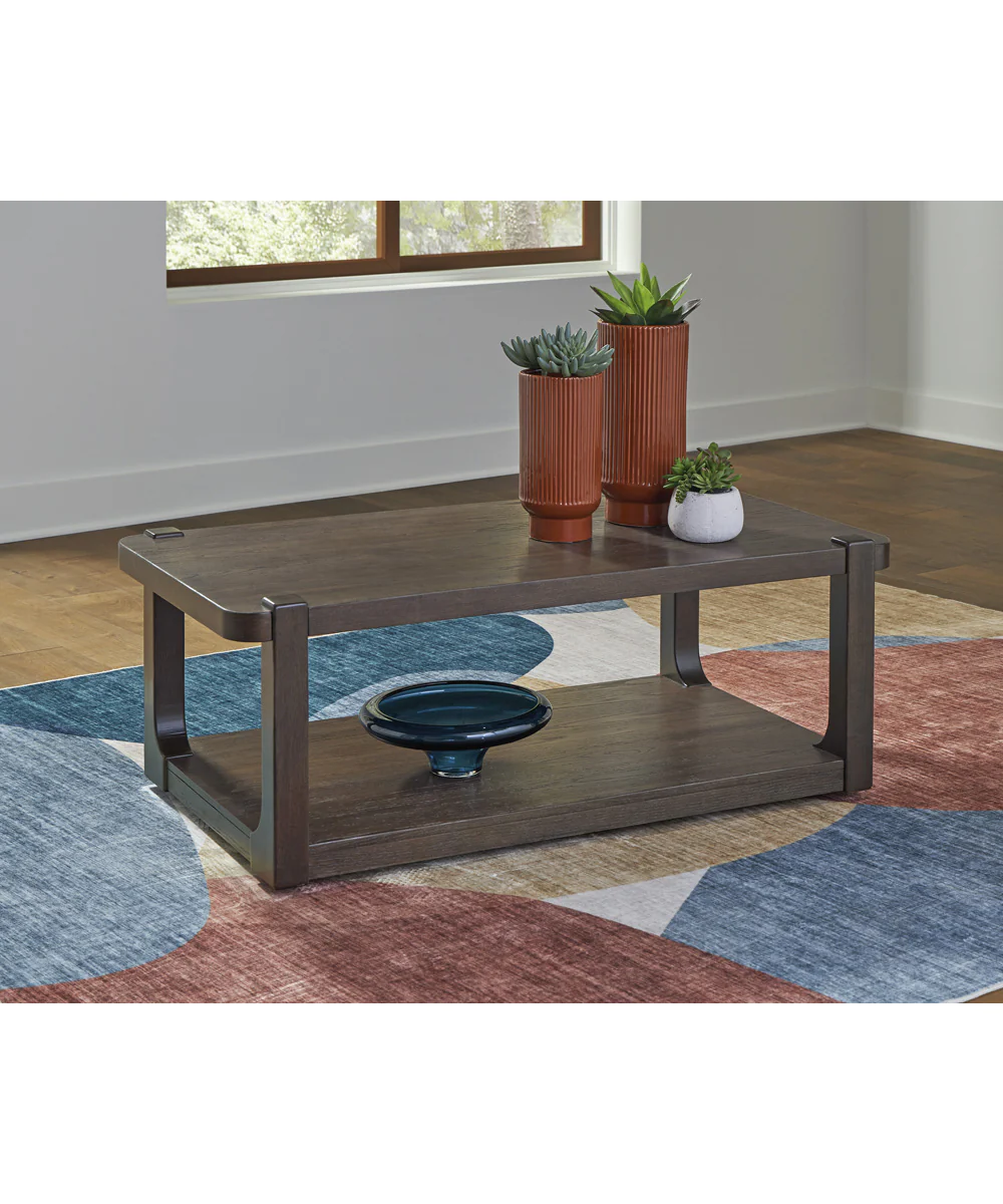 Breckington Rectangular Cocktail Table Dark Brown - Image 2