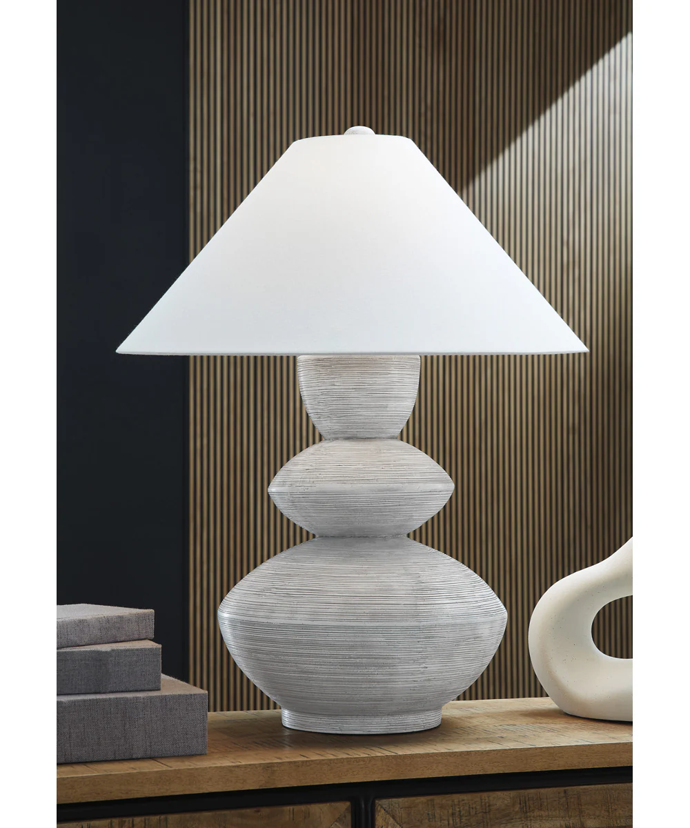 Brickdon Poly Table Lamp Distressed White - Image 2