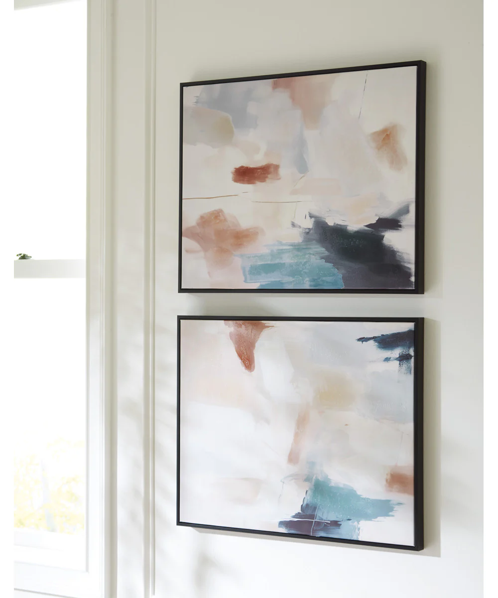 Caldish Wall Art Set Set of 2 Blue/White/Pink - Image 2