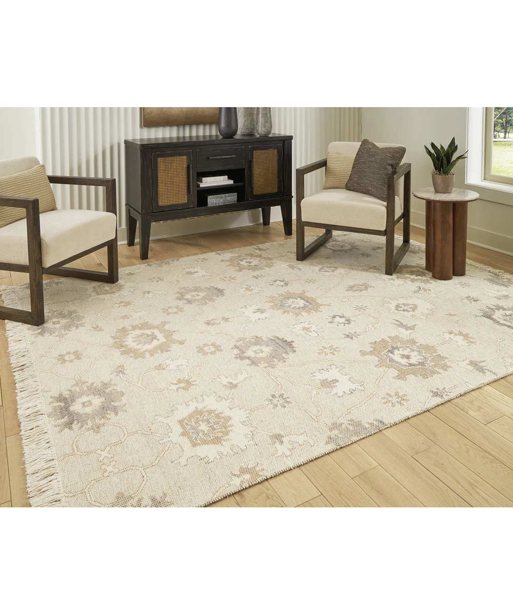 Calkin Large Rug Linen/Gray/Caramel - Image 2