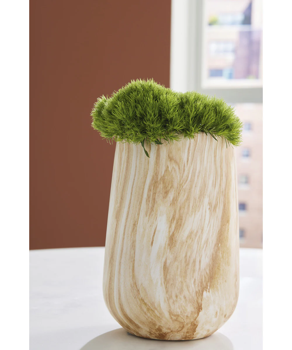 Cammen Vase Tan/White - Image 2