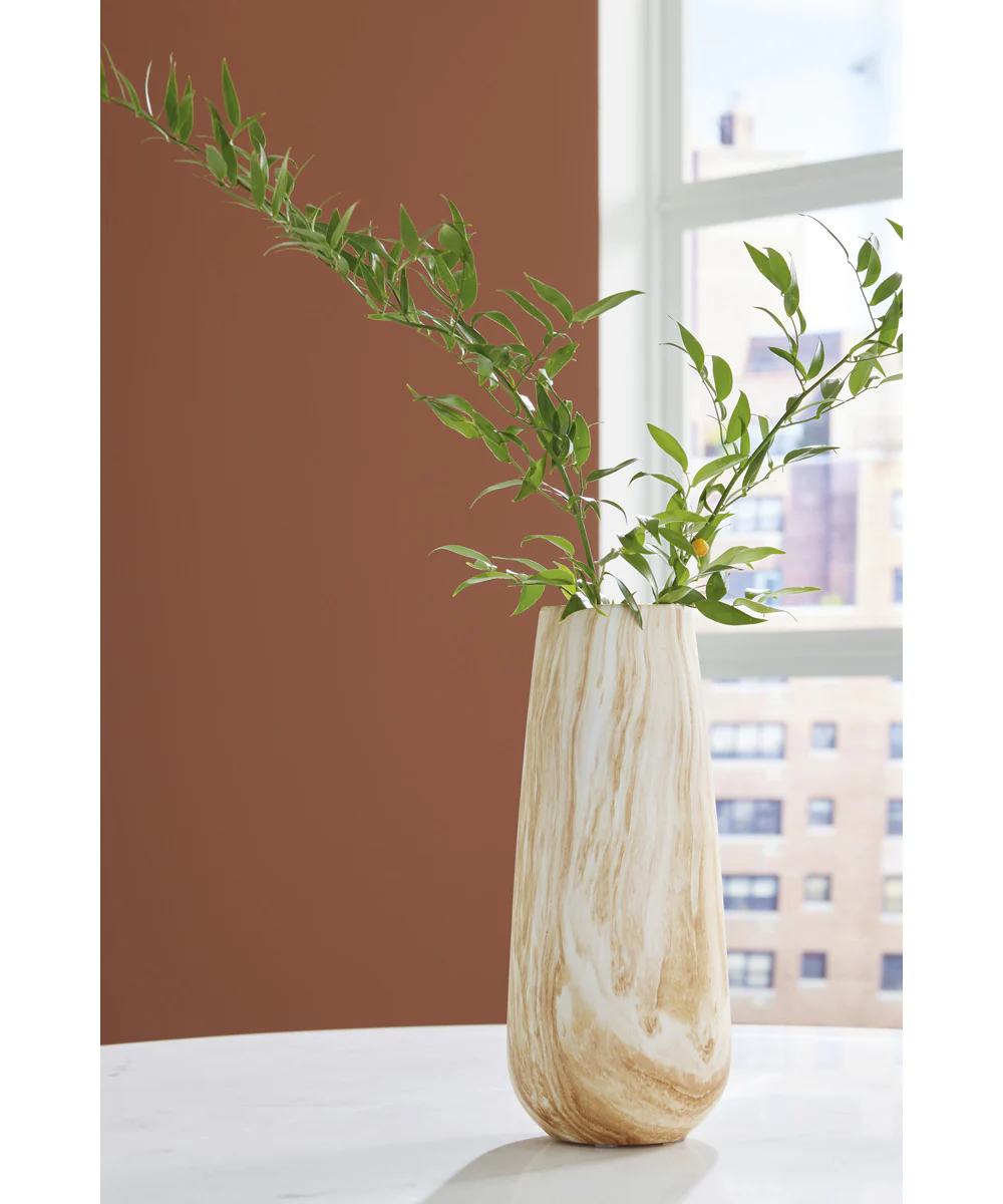 Cammen Vase Tan/White - Image 2