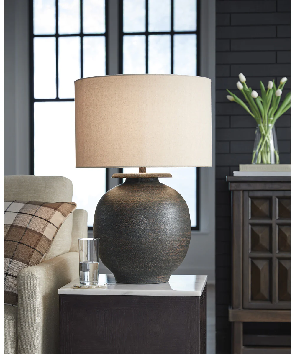 Carlenbury Metal Table Lamp Antique Brown - Image 2