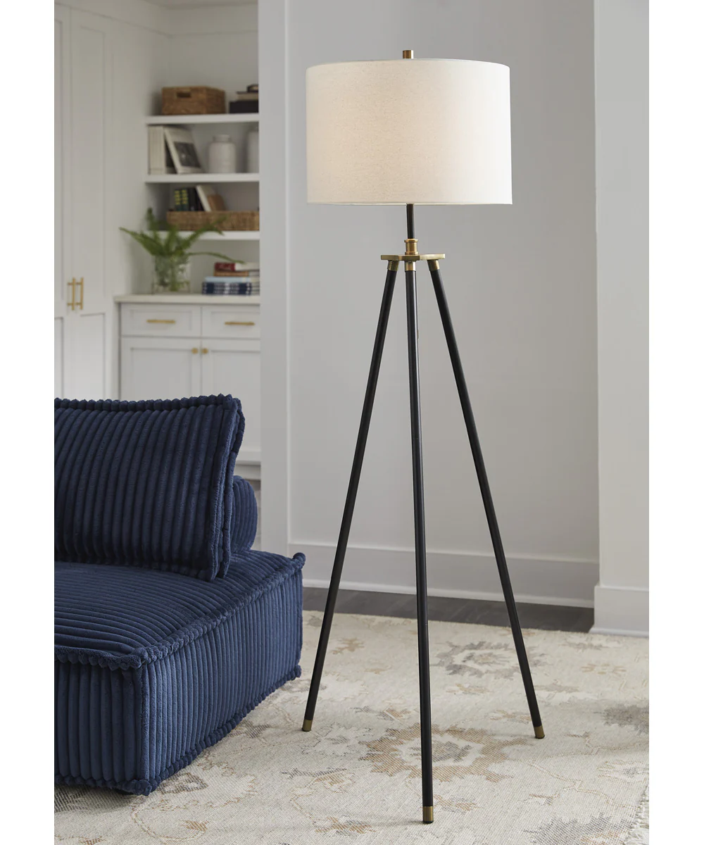 Cashner Metal Floor Lamp Black/Gold - Image 2