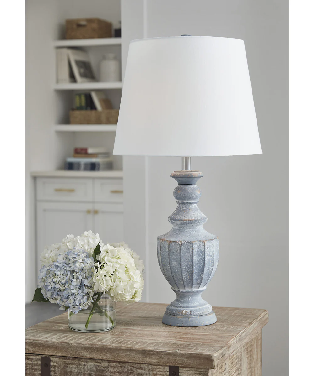 Cylerick Terracotta Table Lamp Antique Blue - Image 2