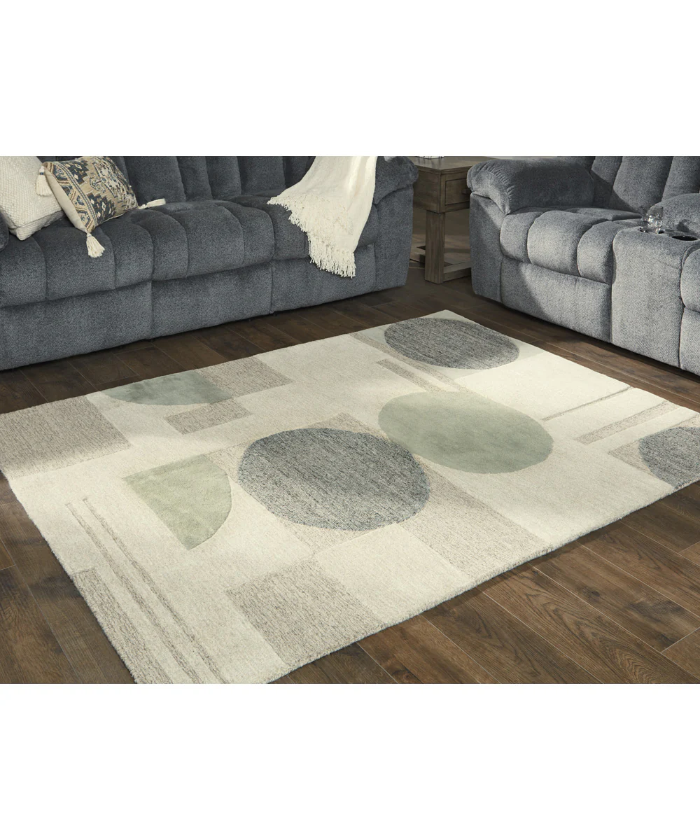 Dallane Medium Rug Linen/Blue/Green - Image 2