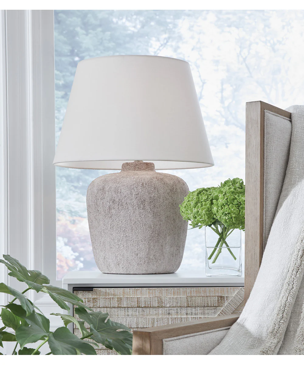 Danry Metal Table Lamp Distressed Cream - Image 2