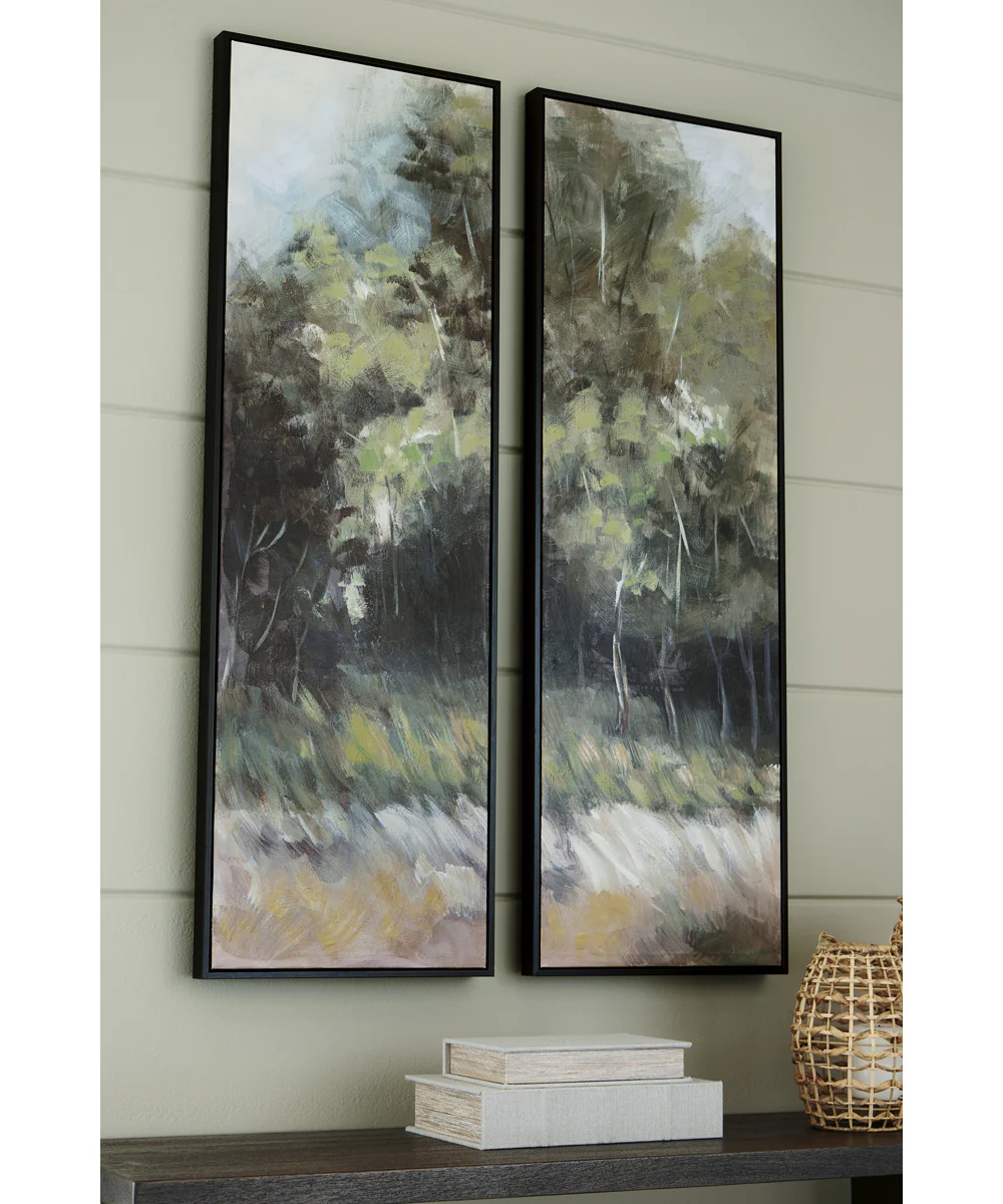 Dansot Wall Art Set Set of 2 Green/Brown - Image 2