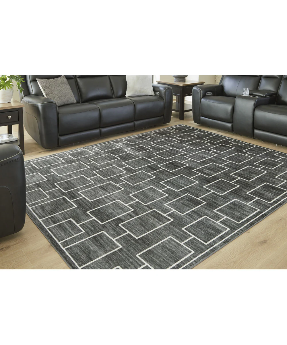 Elderland Washable Large Rug Black/Gray - Image 2