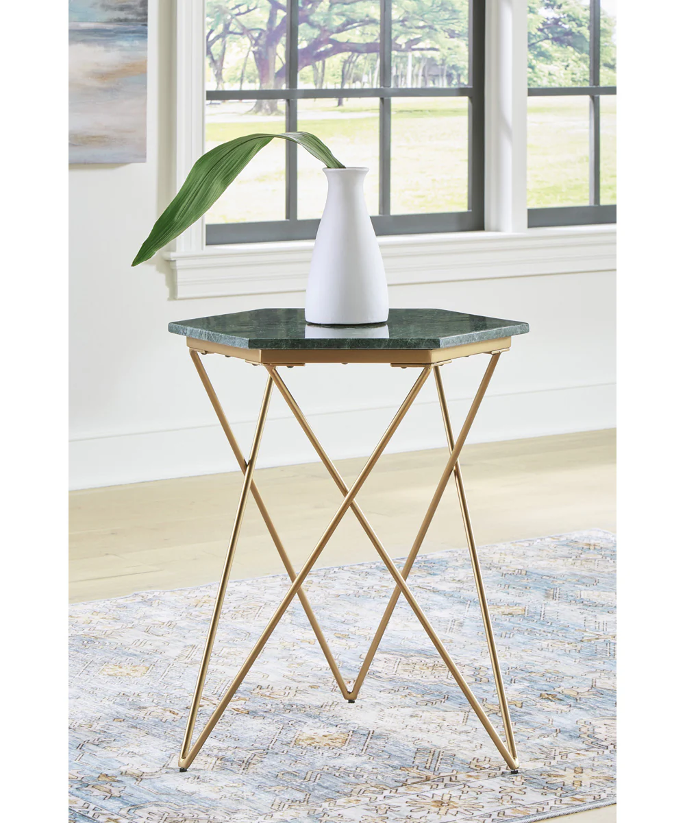 Engelton Accent Table Green/Gold - Image 2
