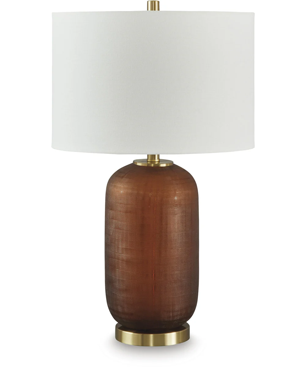 Farberman Glass Table Lamp Amber