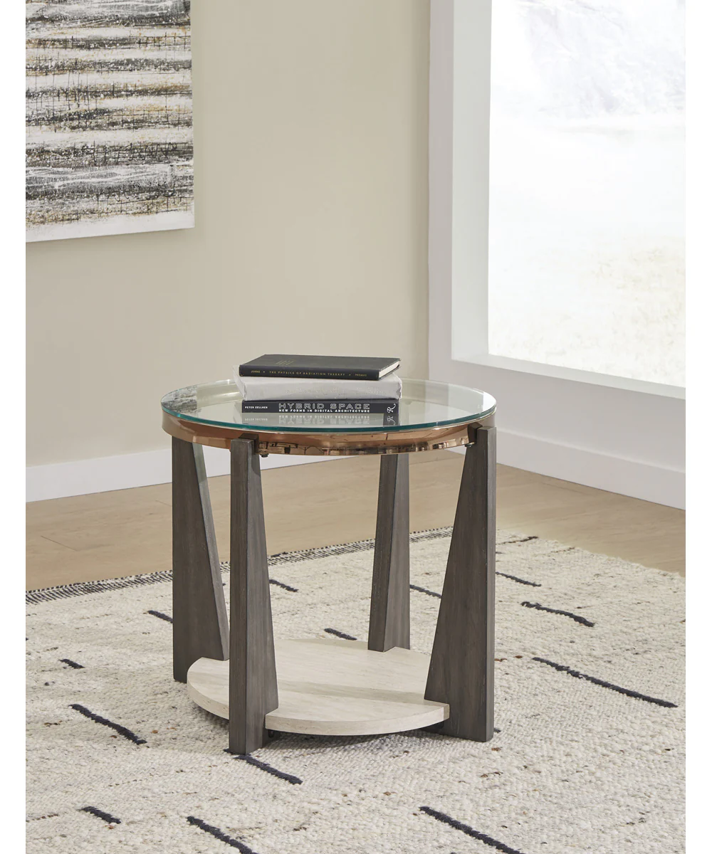 Frazwa Round End Table Multi - Image 2