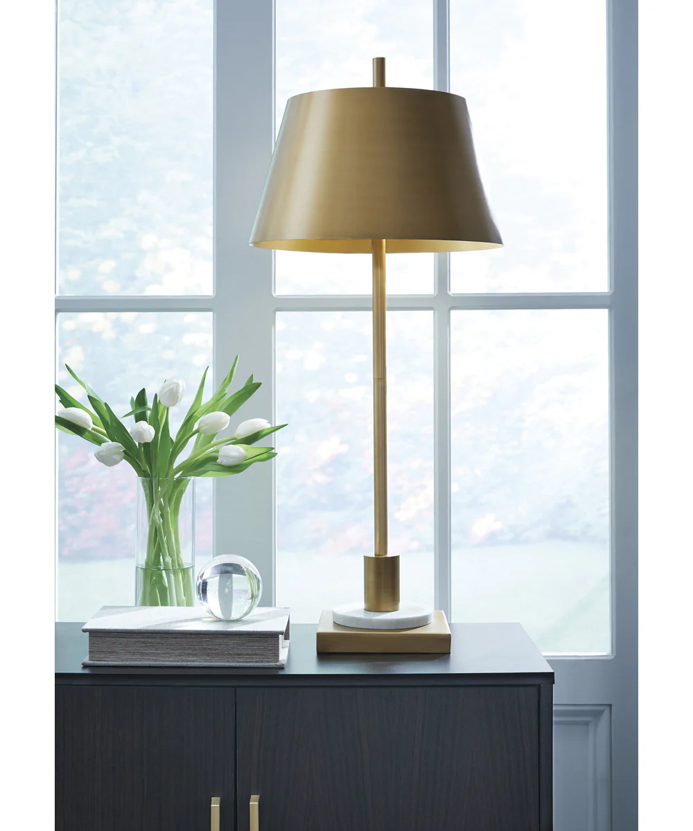 Fritzburn Metal Table Lamp Gold/White - Image 2