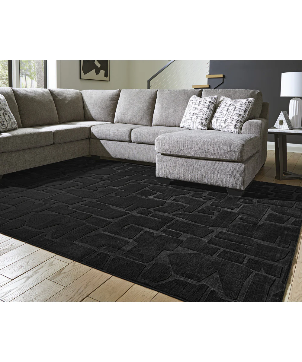 Gibbswell Washable Large Rug Black - Image 2