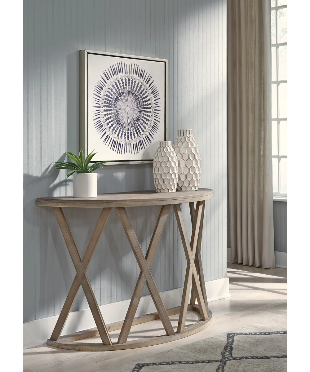 Glasslore Sofa Table Light Grayish Brown