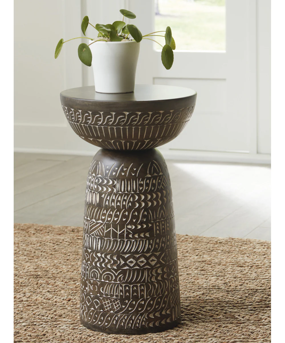 Hadcher Accent Table Cream/Brown - Image 2