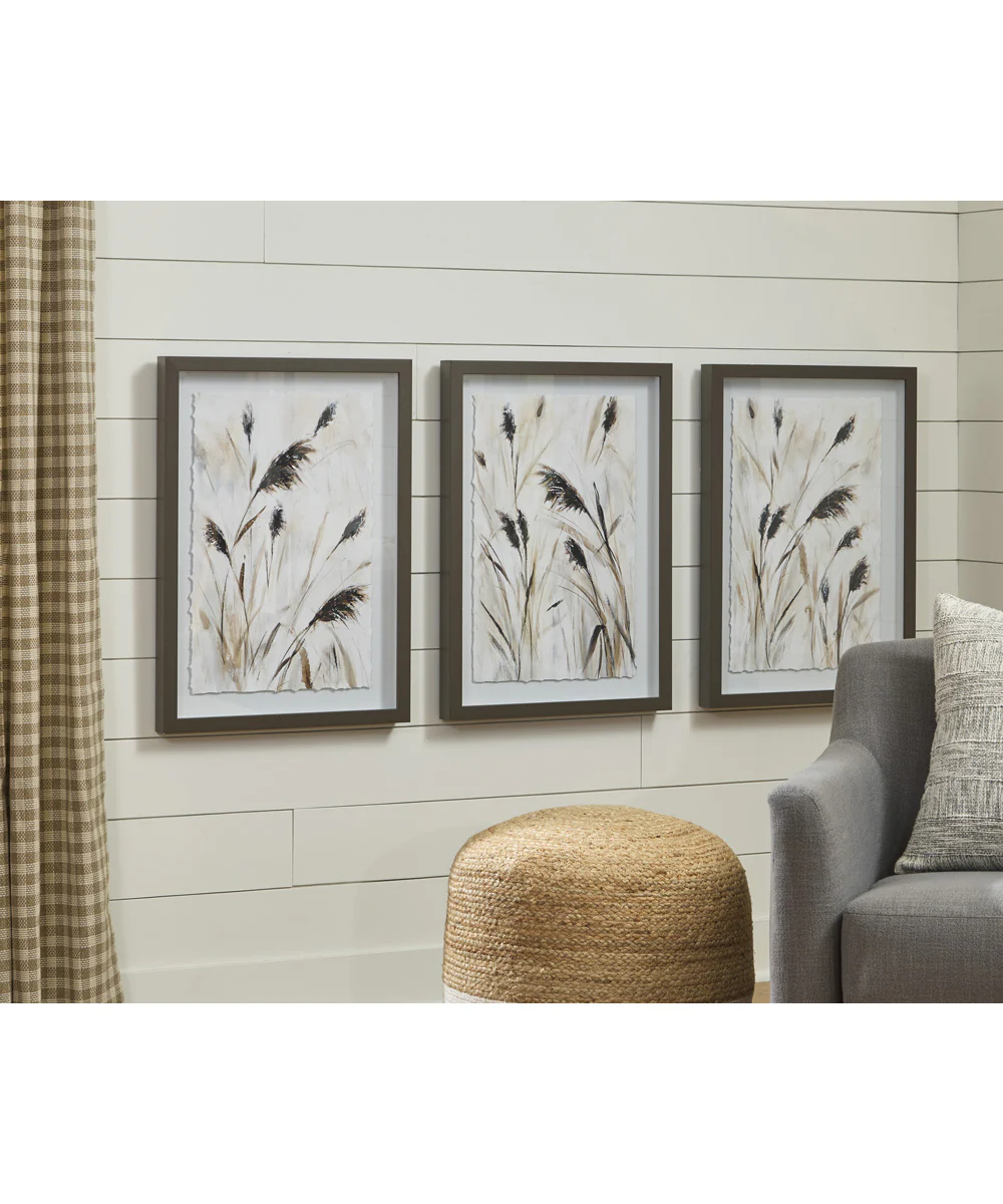 Honslow Wall Art Set Set of 3 Brown/Black/White - Image 2