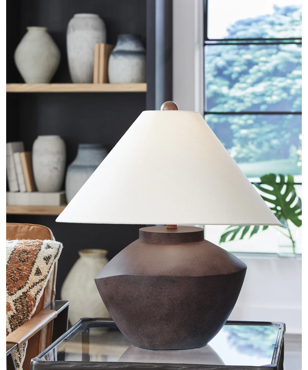 Honsworth Poly Table Lamp Antique Brown - Image 2