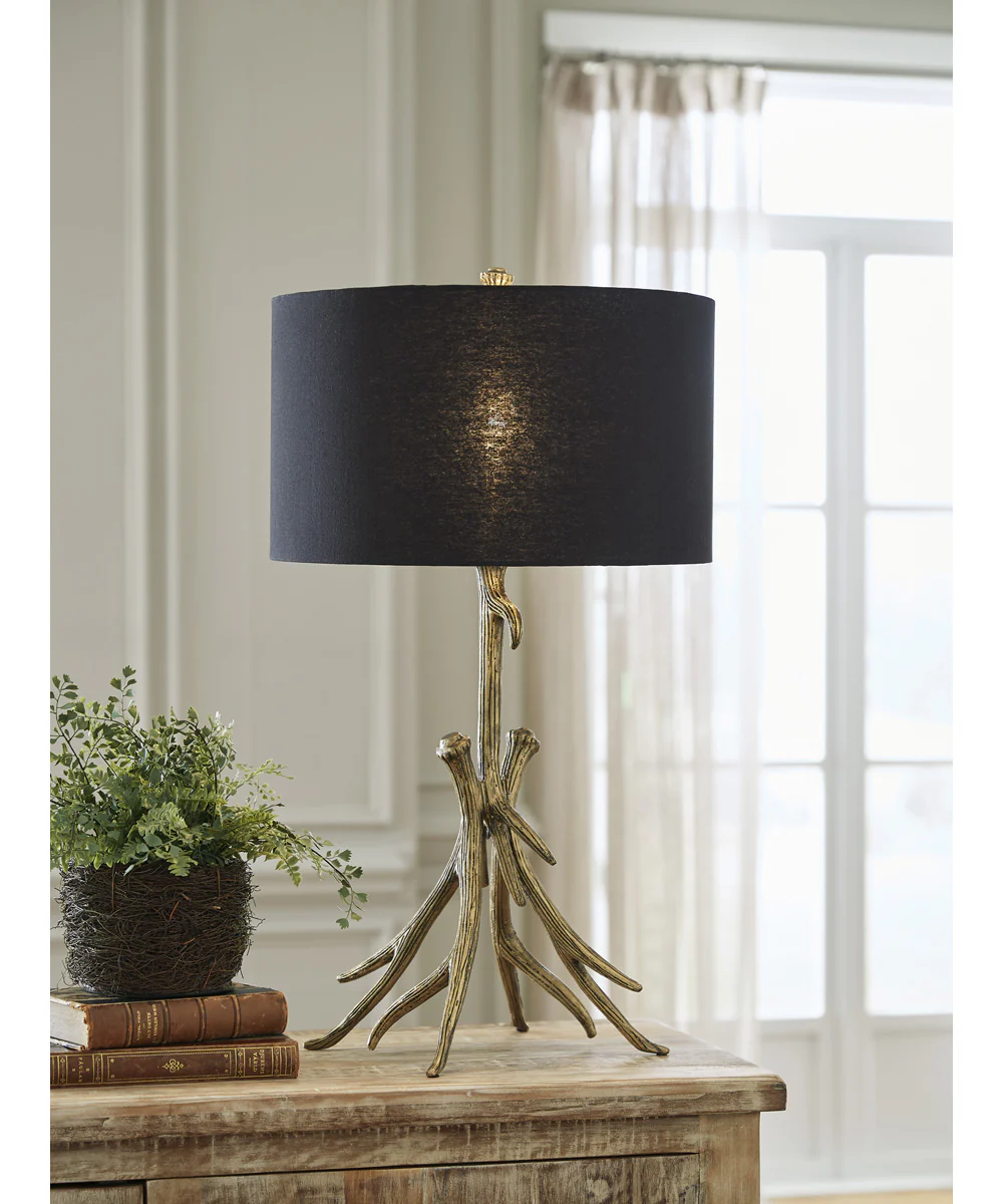 Josney Metal Table Lamp Antique Gold - Image 2