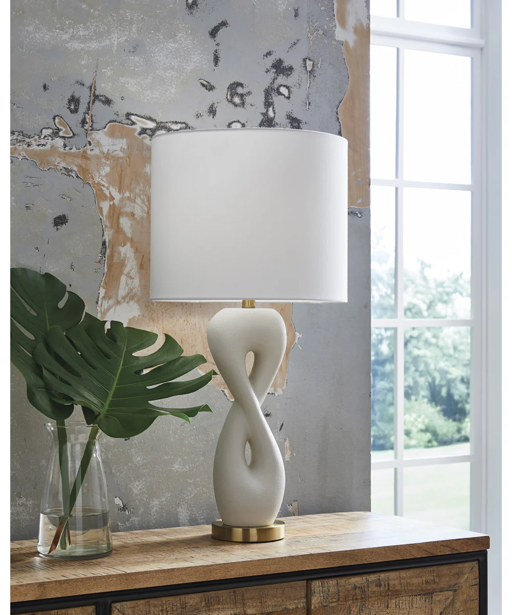 Judrich Poly Table Lamp White/Gold - Image 2