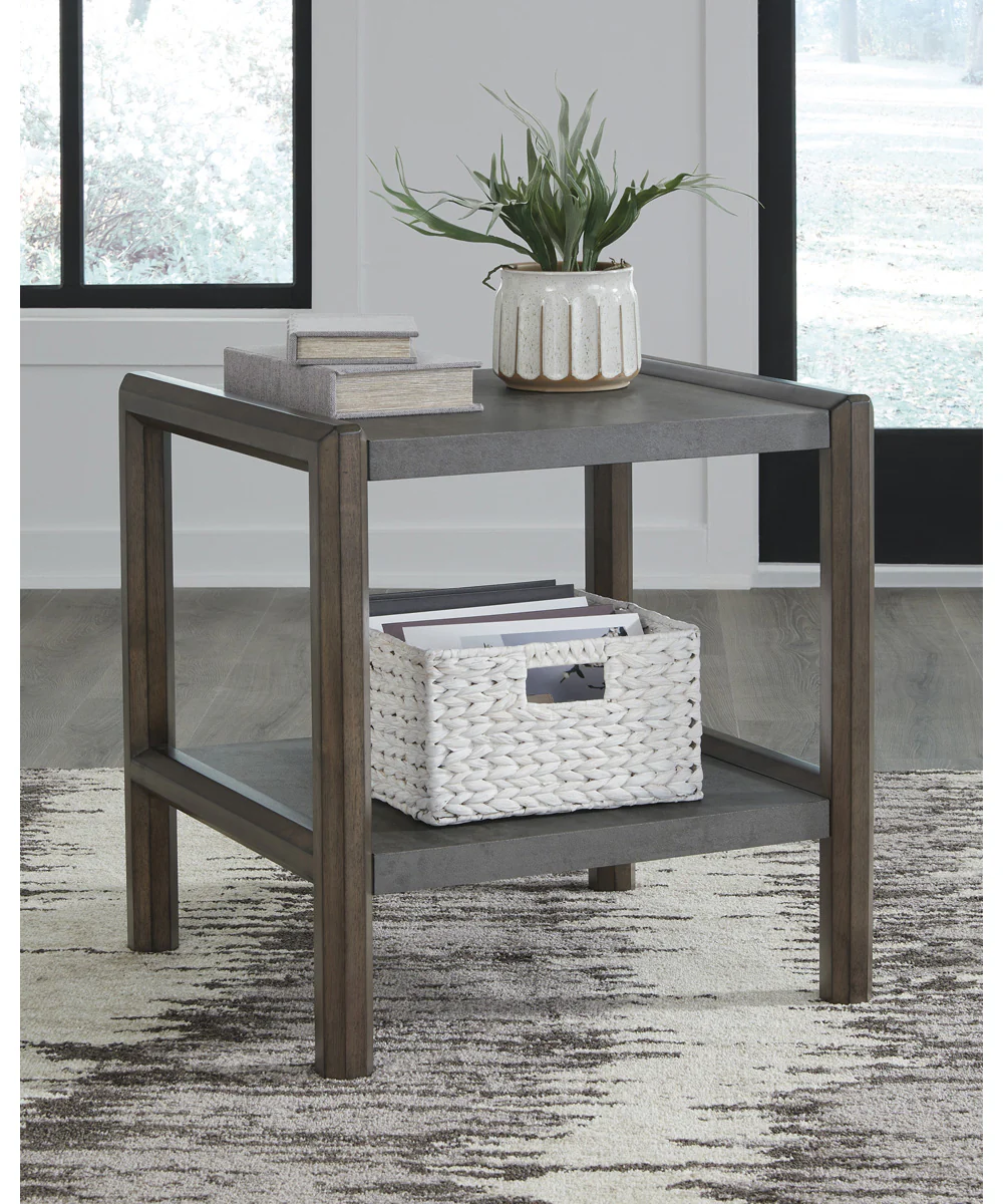Kallenny Rectangular End Table Brown/Gray - Image 2
