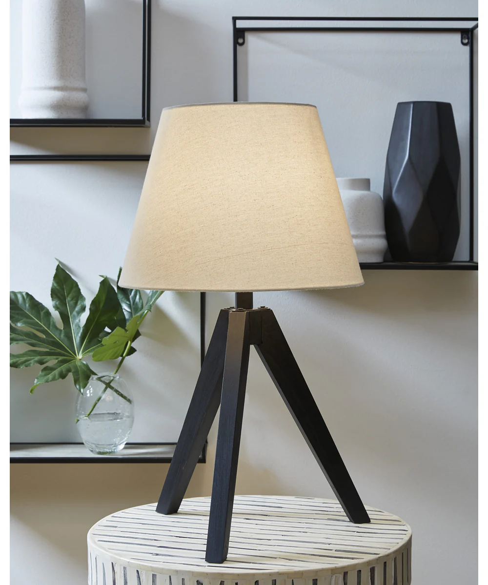 Laifland Wood Table Lamp Set of 2 Black - Image 2