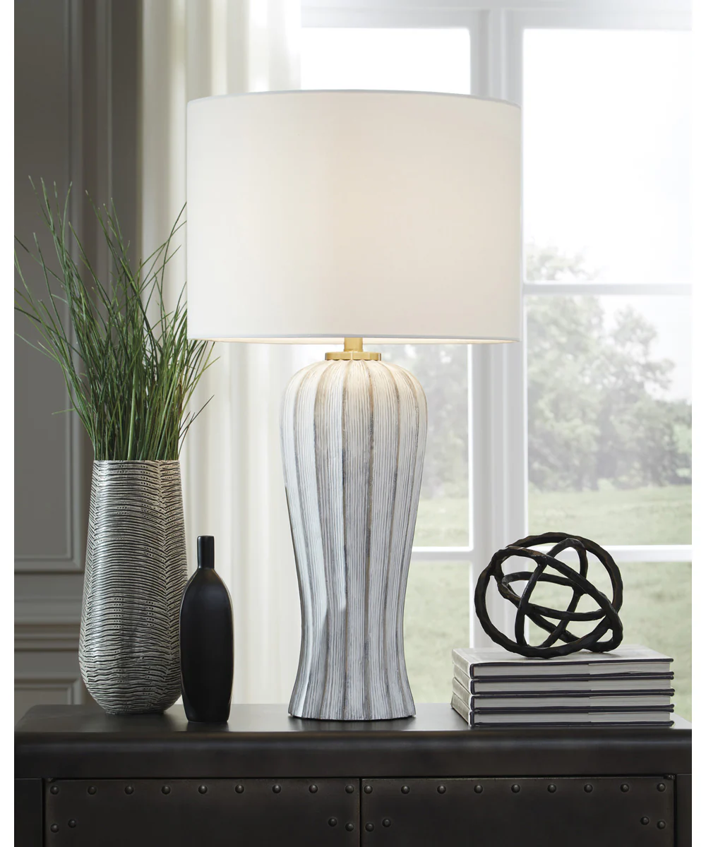 Lanwell Poly Table Lamp Antique Gray - Image 2