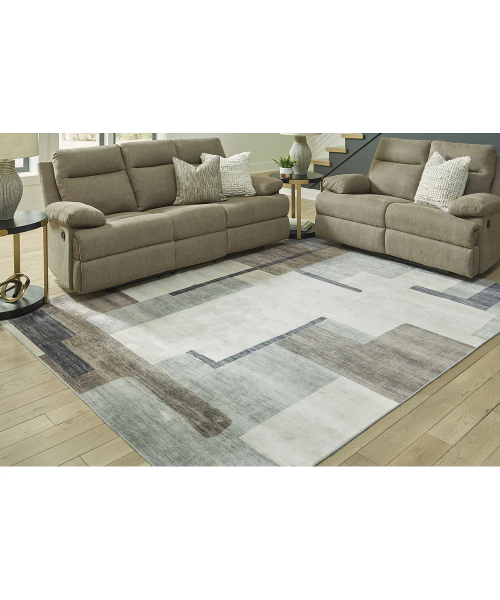 Larkport Washable Large Rug Cream/Brown/Gray - Image 2
