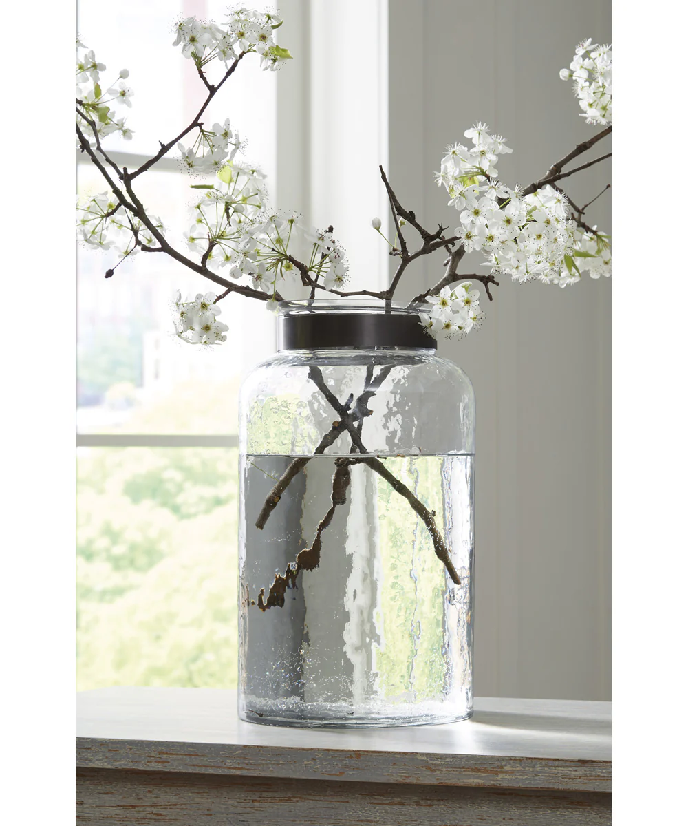 Lukasvale Vase Clear/Pewter - Image 2