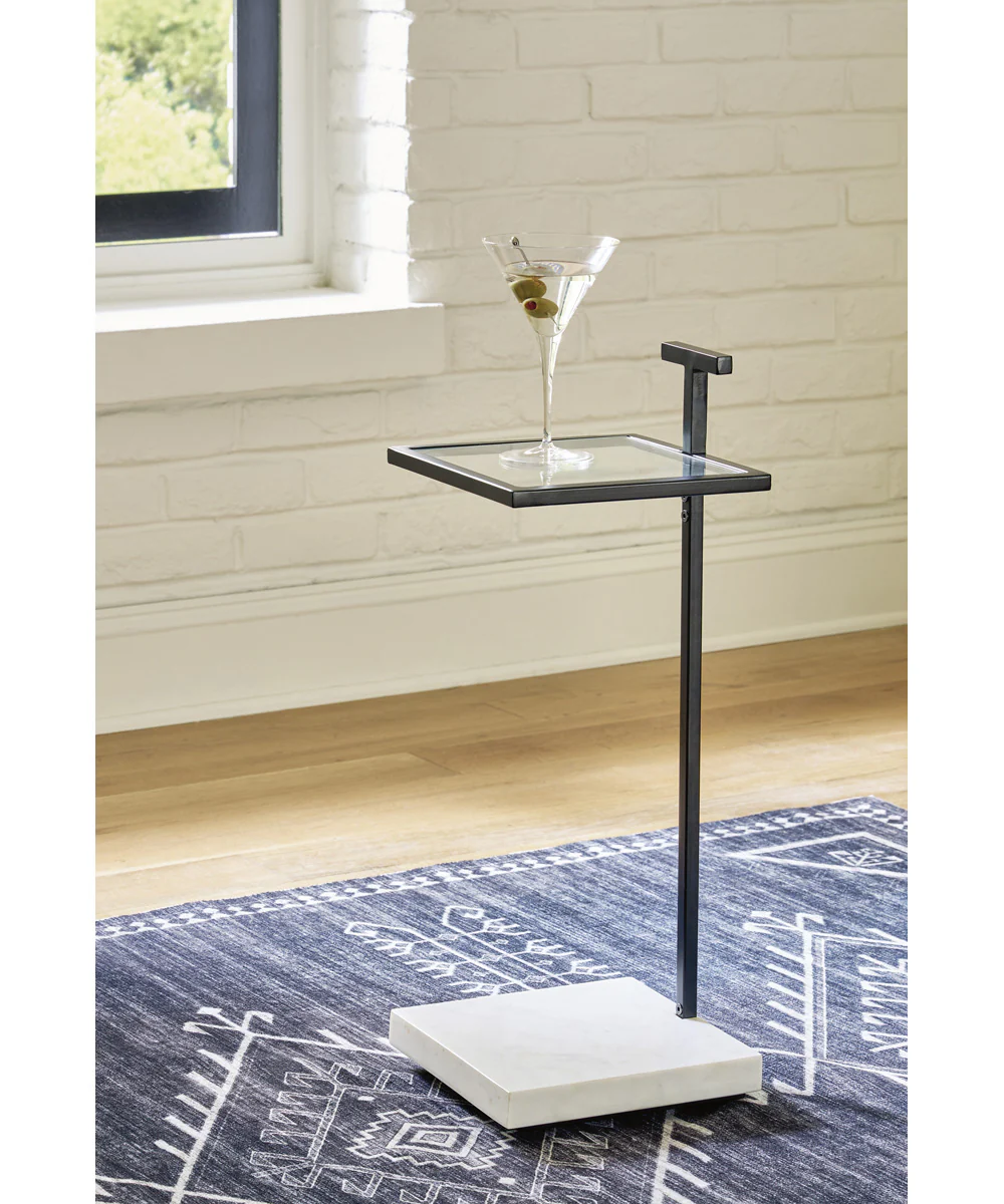 Mannill Accent Table Black/White - Image 2