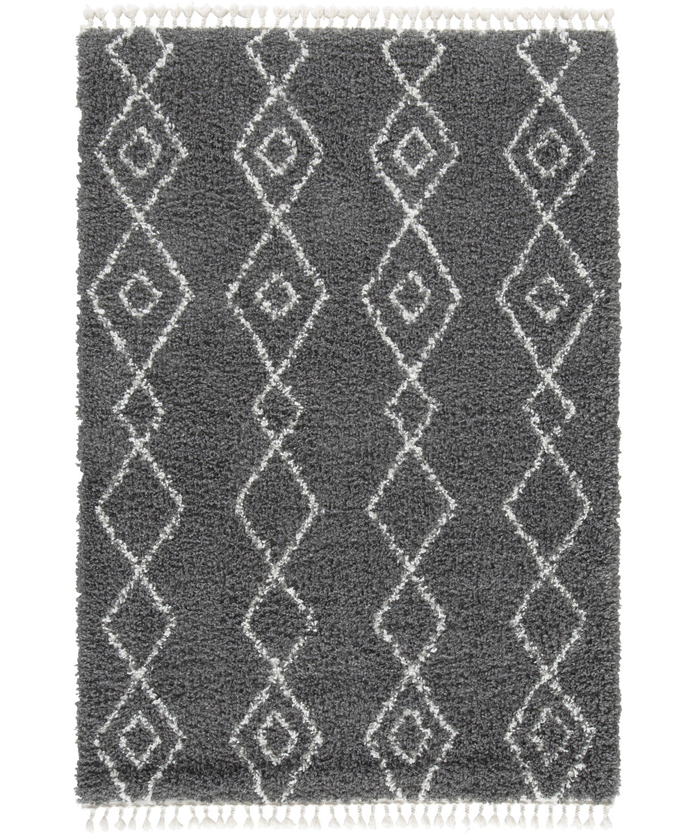 8'x10' Maysel Large Rug Charcoal/White