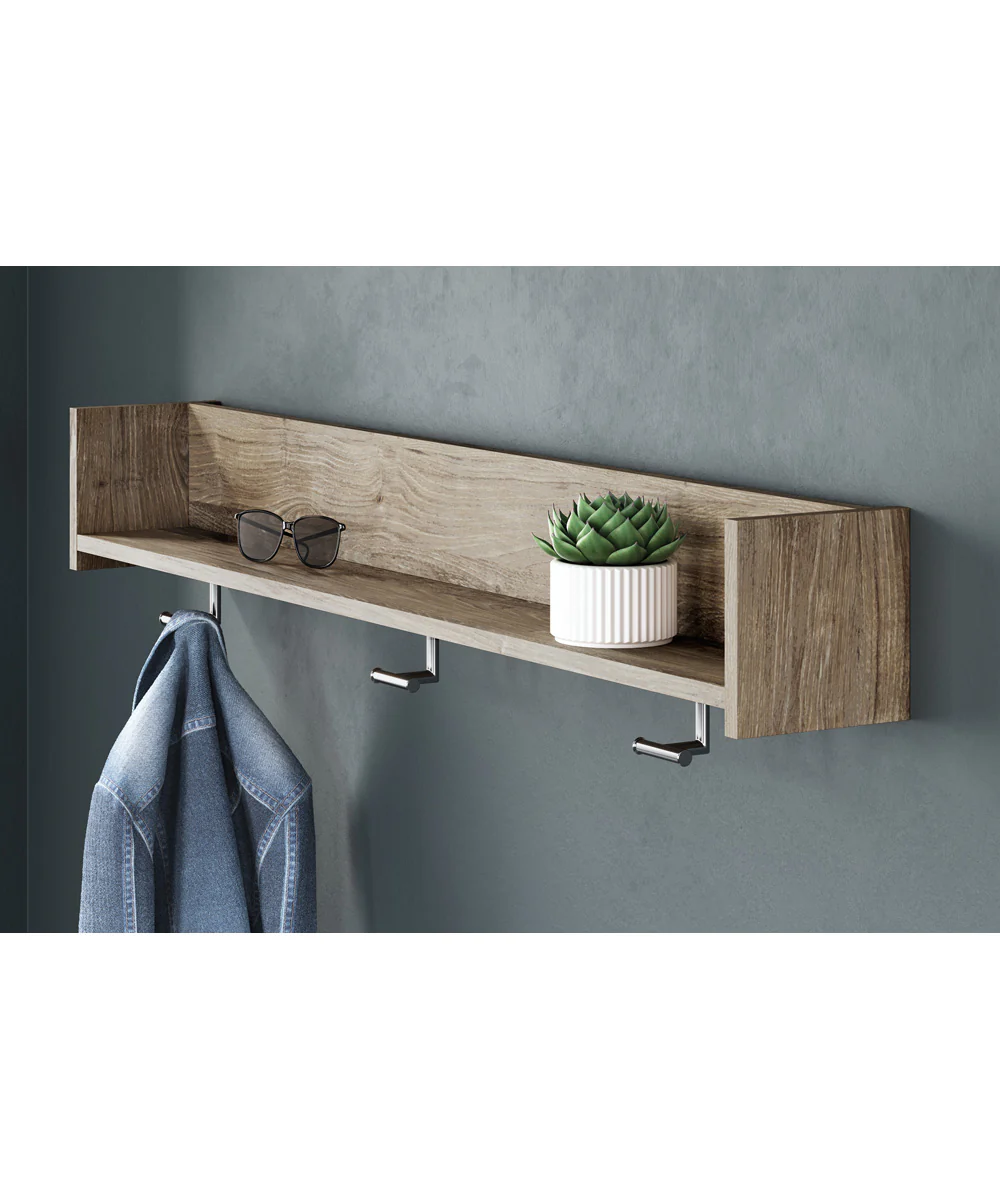 Oliah Wall Mounted Coat Rack w/Shelf Natural - Image 2