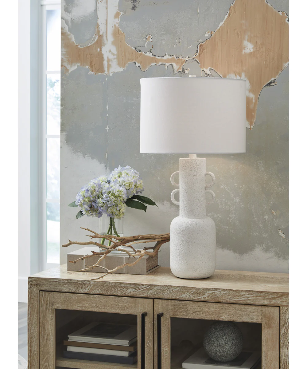 Perringhill Metal Table Lamp Distressed White - Image 2