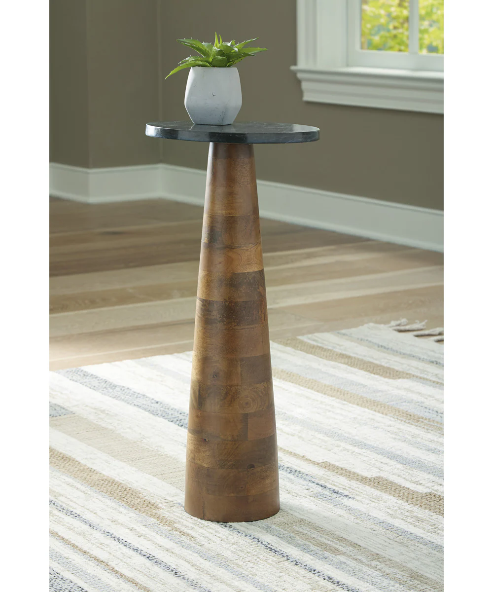 Quinndon Accent Table Brown/Black - Image 2